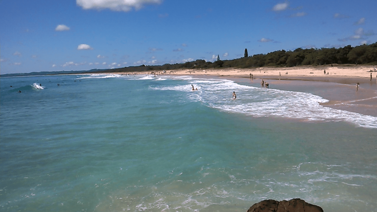Cinemagraph, waves at Brunswick Heads NSW.